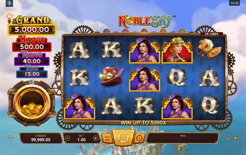Noble Skyスロットのテーマ