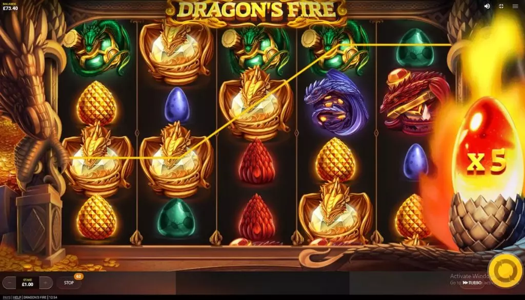 Dragon's Fireスロットのバナー